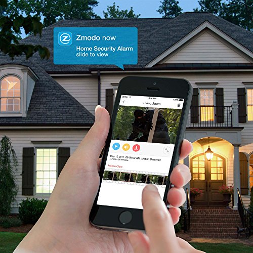 Zmodo-Simplified-PoE-Security-System-4-Channel-NVR-4-x-720p-Outdoor-Bullet-Cameras-with-Customizable-Motion-Detection-Adjustable-Night-Vision-No-Hard-Drive