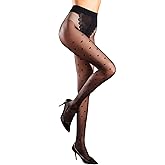 VINICUNCA Heart Patterned Tights for Women, Sheer Pantyhose with Multi-Color