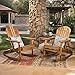 Christopher Knight Home Malibu Outdoor Acacia Wood Adirondack Rocking Chairs, 2-Pcs Set, Natural Stained