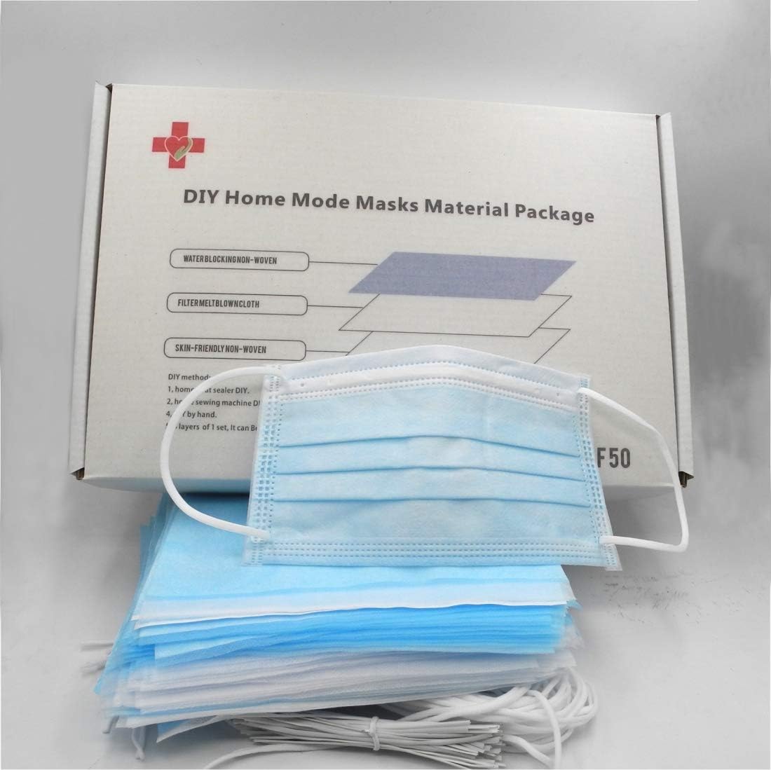 Shindn 50 Pcs Home 3 Layers Filter Cloth Meltblown Cloth Protection Ma SKS DIY Material Package It can Be DIY Into 4,5,6 Layers Etc. According to Your Needs!