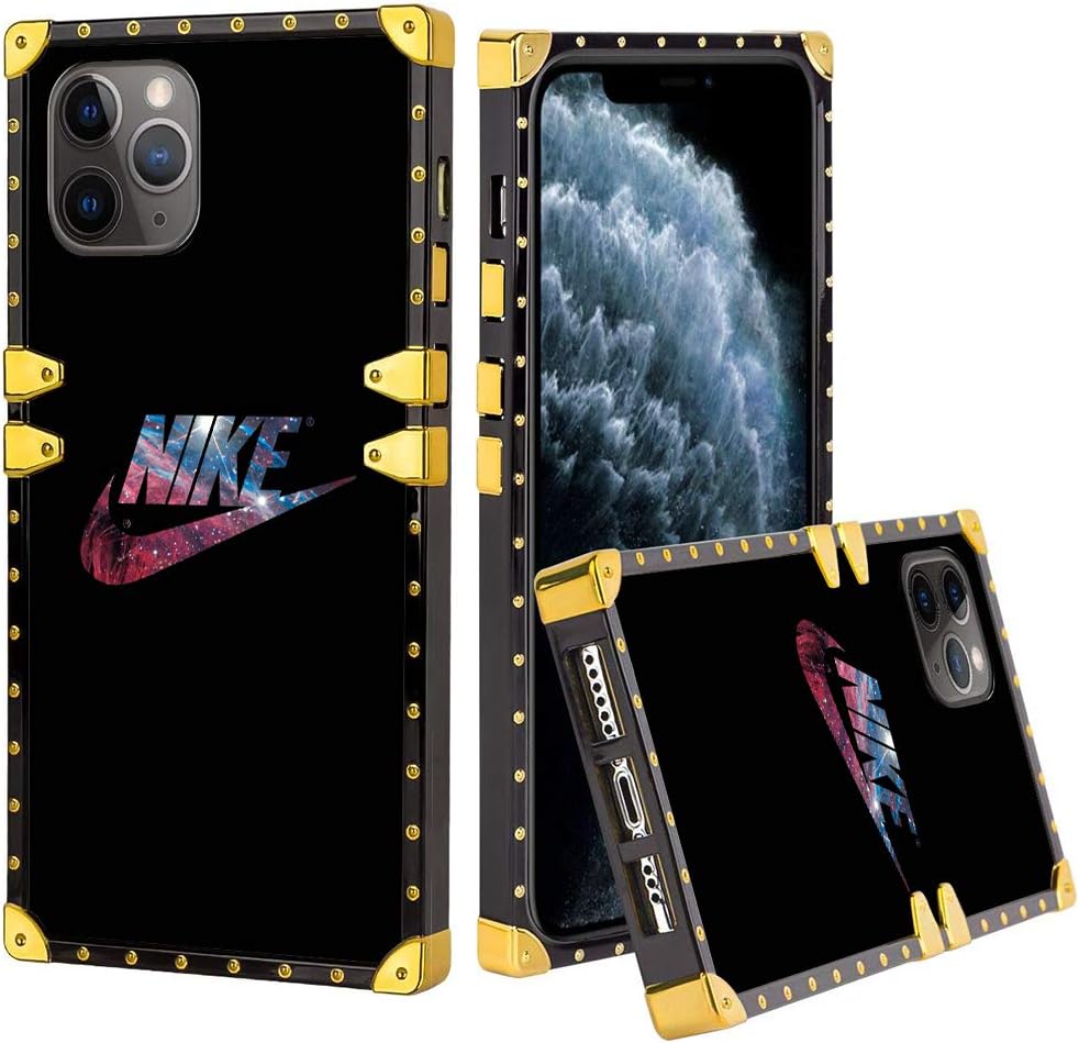 CUTECRUT Galaxy Nike iPhone 11 Pro Max Case Cover Square Soft TPU 360 Degree Luxury Shockproof Protective Case Compatible for iPhone 11 Pro Max 6.5 Inch (Nike)