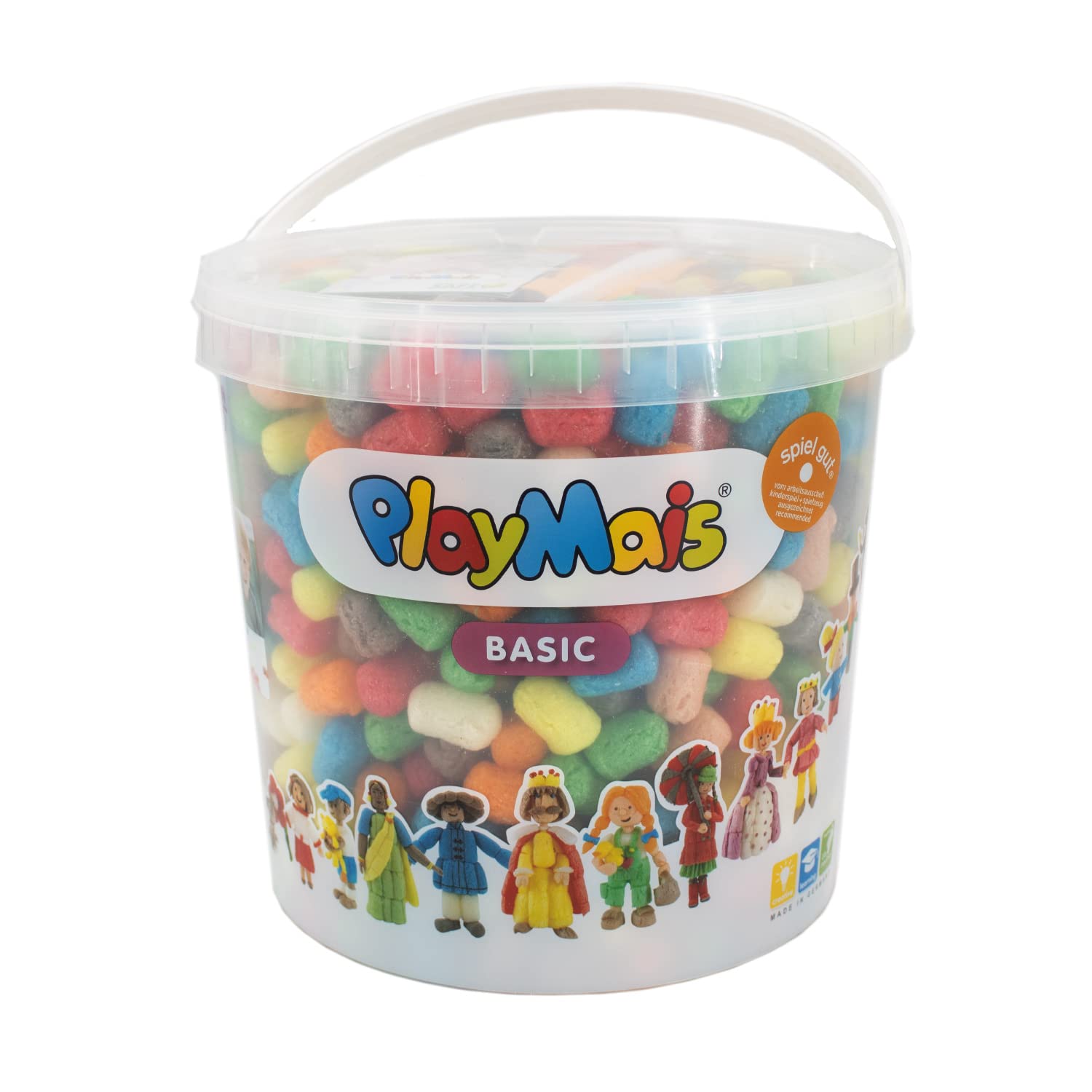 Playmais Basic 1000 Craft kit for Kids from 3 Years | Bucket Filled with 1000 Colored for Crafting | Natural Toy | stimulates Creativity & Motor Skills for Girls & Boys — image 1
