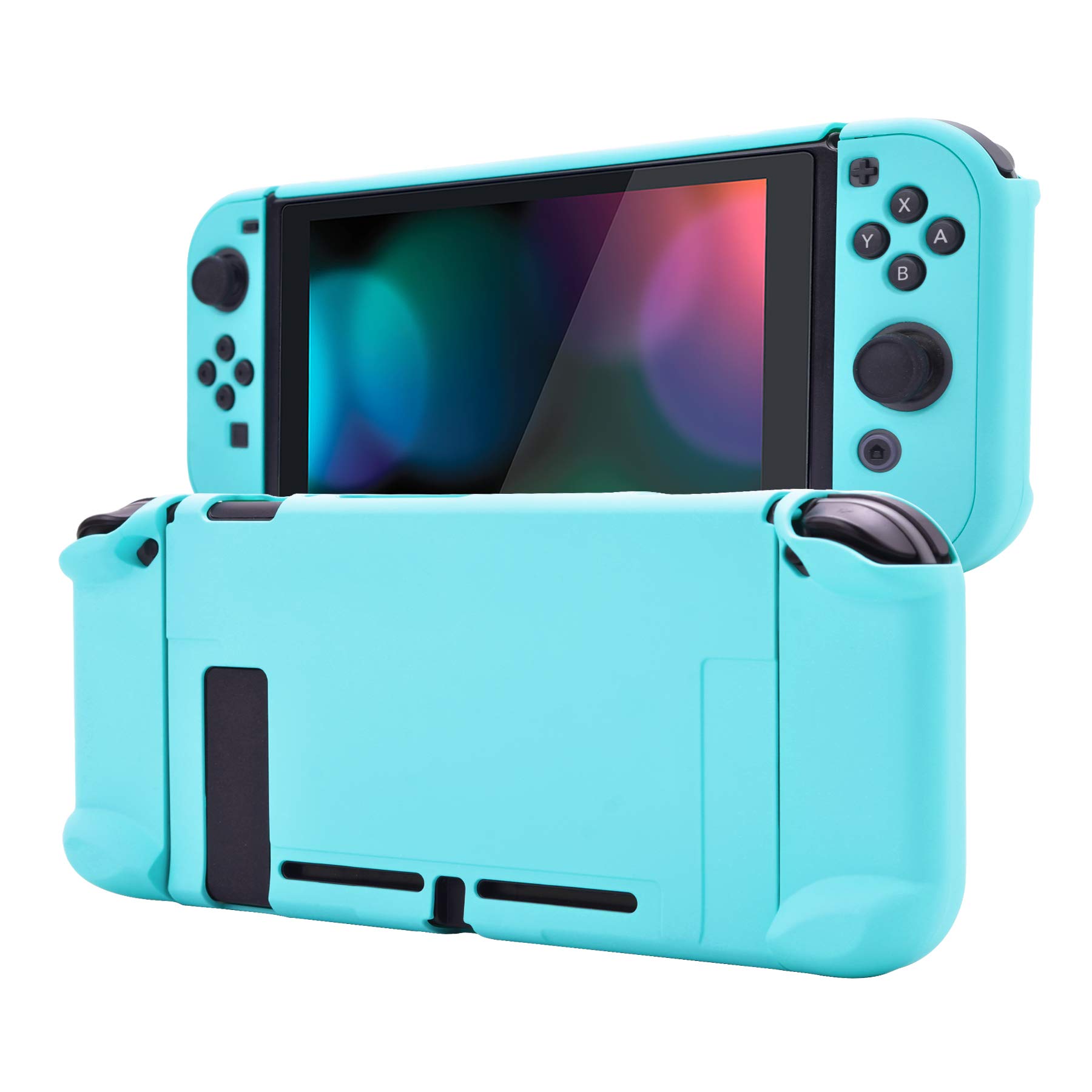 eXtremeRate PlayVital Cover for Nintendo Switch, Protective Case Protector for Switch - Shock-absorbent Anti-Scratch Dockable Easy to install Durable Hard Shell Game Accessories, Heaven Blue
