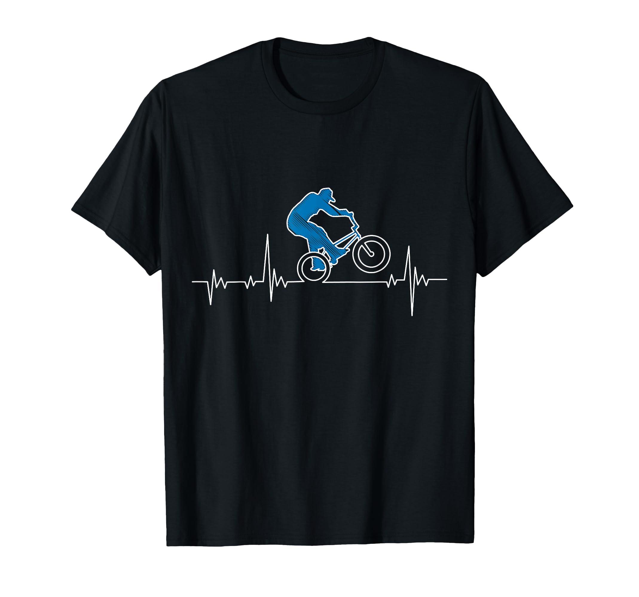 BMX bike stunt heartbeat - BMX cyclist T-Shirt