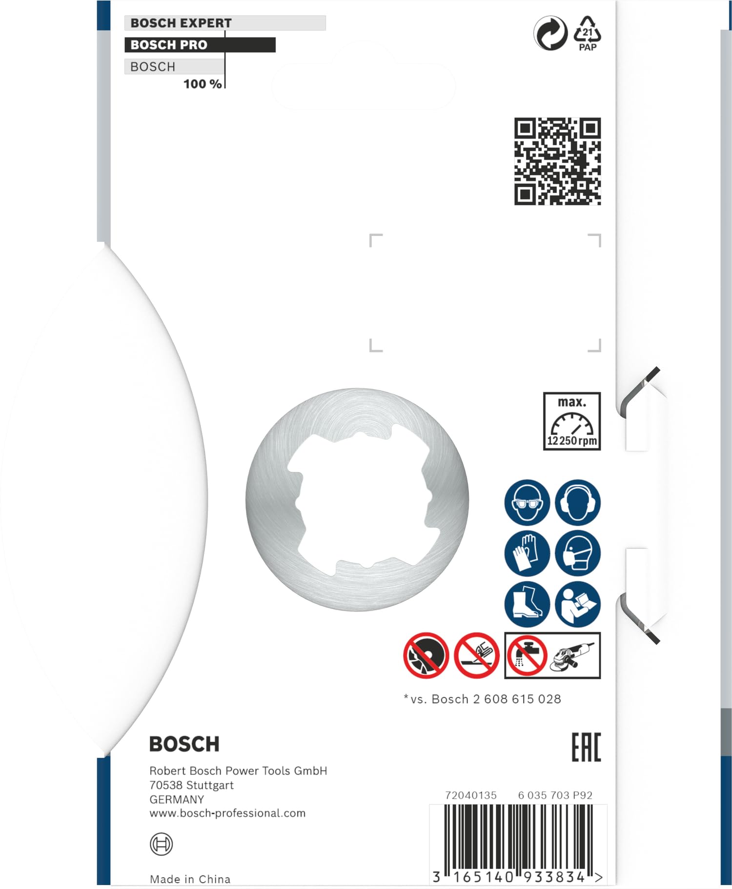 Bosch 1x PRO Multi Material Diamanttrennscheiben, X-Lock (für Beton, Stahlbeton, Ø 125 mm, Professional Zubehör Kleiner Winkelschleifer) 4