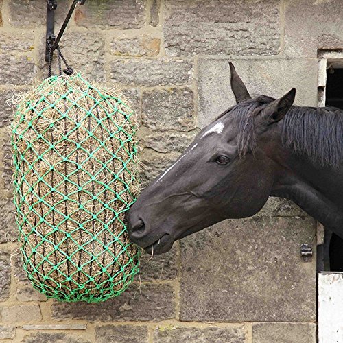 Hay Bag 40" Slow Feed Handy Hay Net for Horse and Equestrian, Better for Digestion and Weight Control, Preventing Bloat and Bolic Choke (Green)