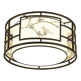 Cuican Metal Round Chinese Style Ceiling Lamp E26 Retro Flush