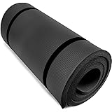 Yoga Cloud - Extra Thick 1" Exercise Mat with Shoulder Sling - 25mm Non-slip, Moisture-Resistant Foam Cushion for Pilates and