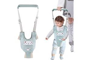 Huifen Baby Walking Harness, Handheld Kids Walker Helper with Detachable Crotch Adjustable Walker Harness Assistant Belt Baby Learning Walk Toddler Infant Walker 9-24 Months (Green)