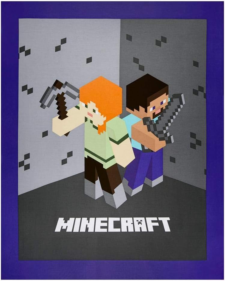 Amazon Com Mojang Synergies Springs Creative Mojang Minecraft 36 Panel Fabric Multicolor