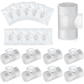Threlaco 25 Pcs Tracheostomy Hme Heat Moisture Exchanger Supplies | Individually Wrapped Hmes, 200 to 1500 ml Tidal Volume, 30 Mg Moisture Output, Clear Housing, 24 Hour Replacement Routine