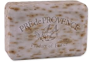 Pre de Provence Artisanal Soap Bar, Enriched with Organic Shea Butter, Natural French Skincare, Quad Milled for Rich Smooth Lather, Lavender, 8.8 Ounce
