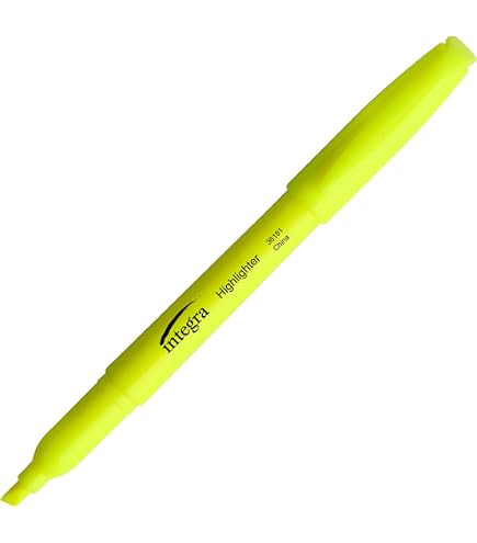 Amazon.com: Integra Pen Style Highlighter, Chisel Point
