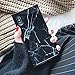 Chic Black White Marble Case for iPhone Xs X 10 Retro Classic Stylish Cover for iPhone 8 7 Plus 8plus Square Shockproof Strong Protective Back Casing (iPhone X/XS, Black)