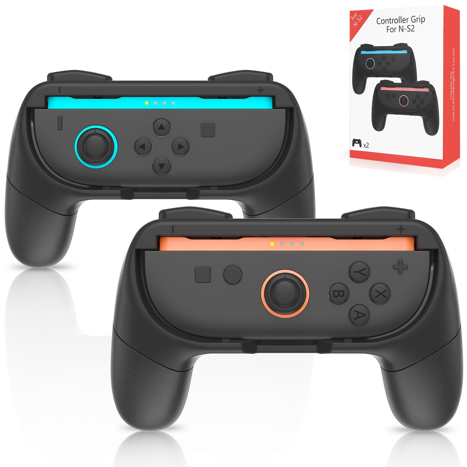Sioenl Hand Grips for Nintendo Switch 2 Joy-Con [2 Pack], Ergonomic Wear-Resistant Anti-Slip Game Handle Kit Accessories for NS 2 Joy-Cons Controller Handle Case Set for Switch 2 Joy Cons Accessories