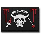 Tactical Patch - Blackbeard No Quarter 3D PVC Morale Patch - Heavy Duty USA American Patriotic Patches for Military, Police, Army, Caps, Jackets, Pants, &amp; Gear (Blackbeard)