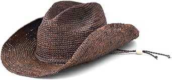 raffia crochet cowboy hat