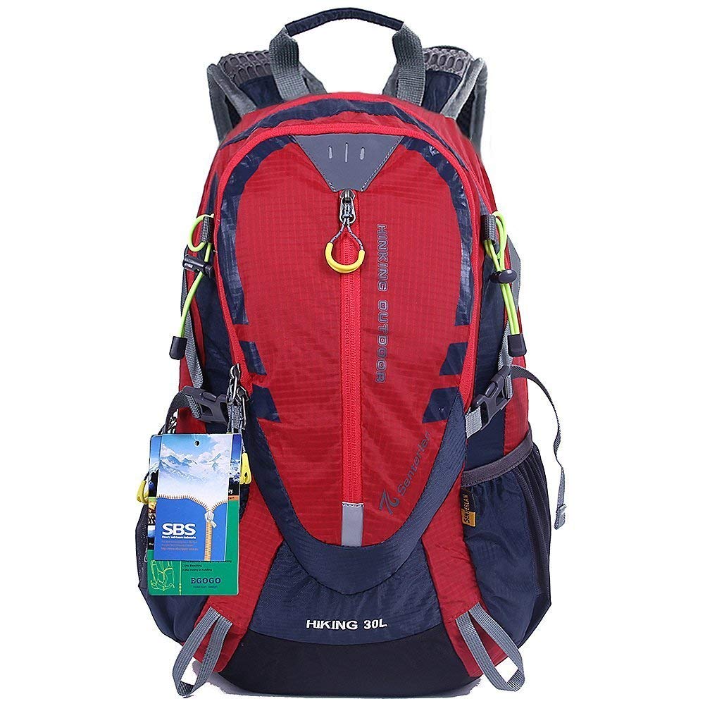 EGOGO 30L Outdoor Cycling Hiking Water-resistant Backpack Running Camping Daypack with Rain Cover S2310 (red)