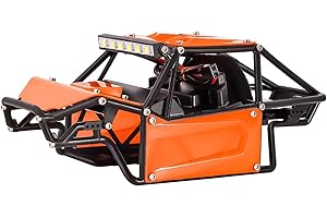 INJORA Nylon Rock Buggy Body Shell with Aluminum Spider Panels for 1/24 RC Crawler Car Axial SCX24 C10 JLU Bronco Base Camp 4