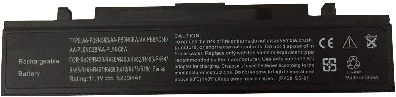 Trconelectron Replacement AA-PB9NC6B Battery for S3520 RV510 RV511 RV520 R730 R540 R580 NP-R530 NP-RV510 NP-RV511 NP350V5C NP300E5A AA-PB9NC6B AA-PB9NS6B AA-PB9NC6W AA-PB9MC6W