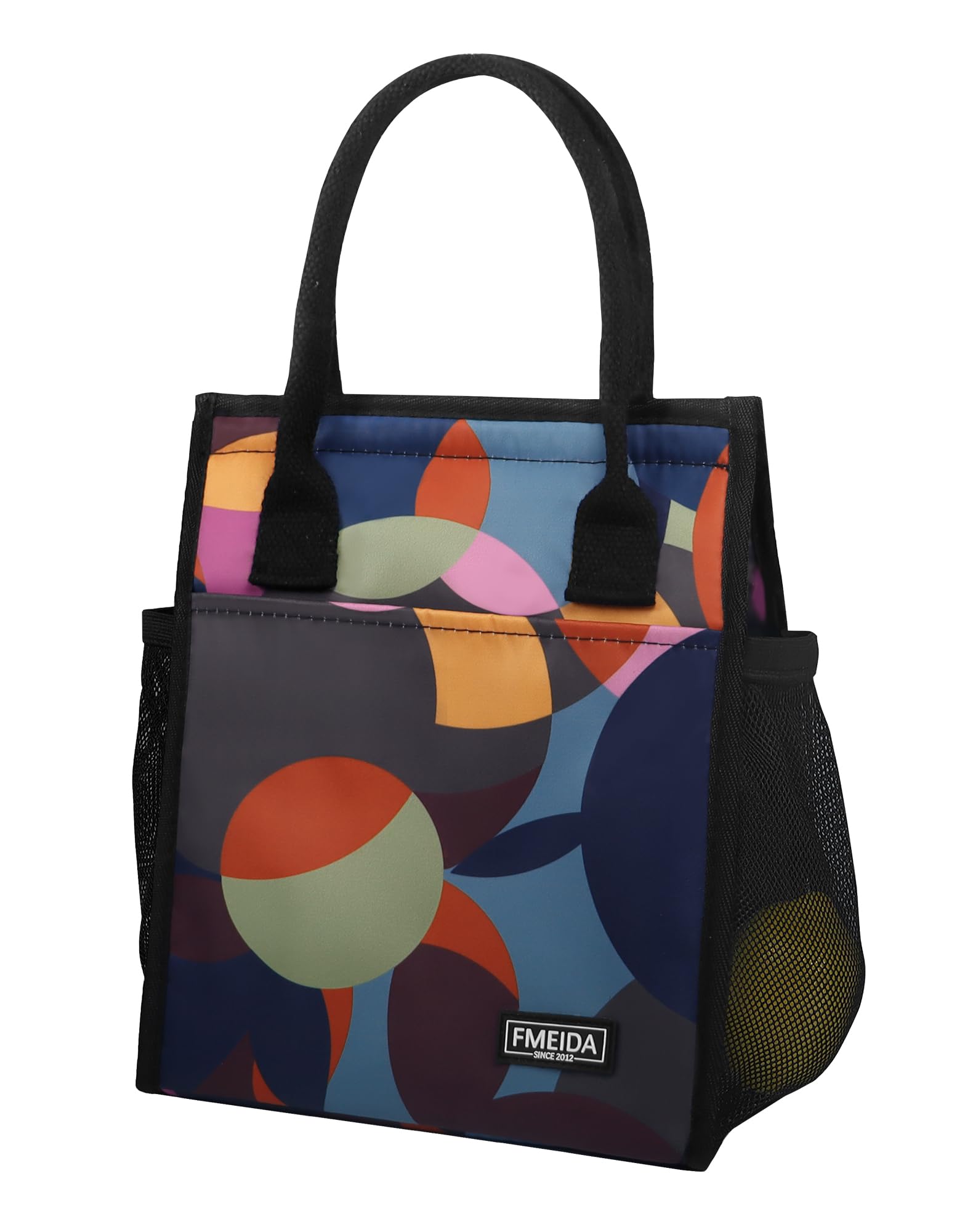 Fmeida Insulated Lunch Bags Small Cool Bag Lunch Box for Adults Women Men Kids Thermal Lunch Tote Bags for Work School Office (Polka Dots)