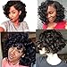 Molefi Brazilian Virgin Funmi Hair 4 Bundles Spiral Curl Hair Bundles Short Curly Weave 7A Unprocessed Brazilian Human Hair Extensions 50g/pc Full Head Natural Color