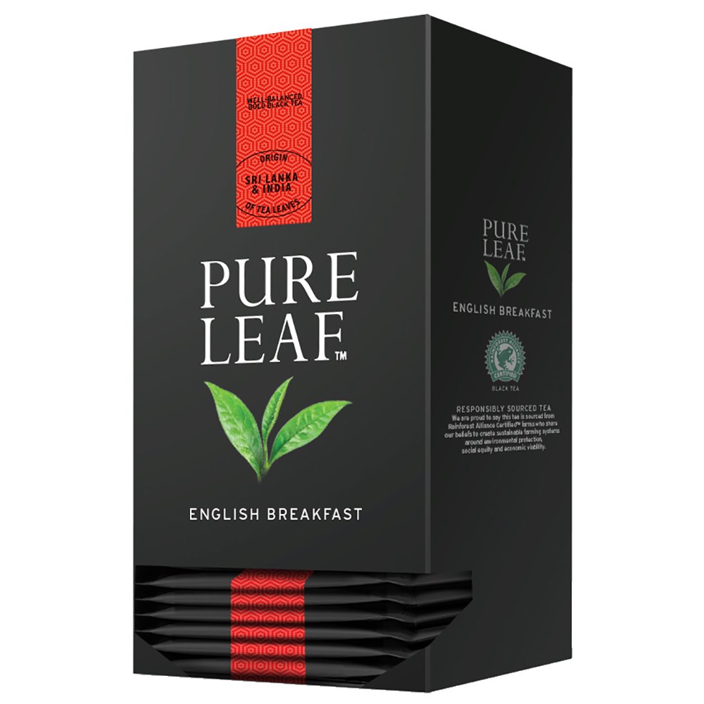 Pure Leaf English Breakfast Tea Enveloped Pyramid Bags, 25 Bags, Pack
