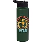 Ryan World's Best Dad Fathers Day Birthday Stainless Steel Insulated Water Bottle