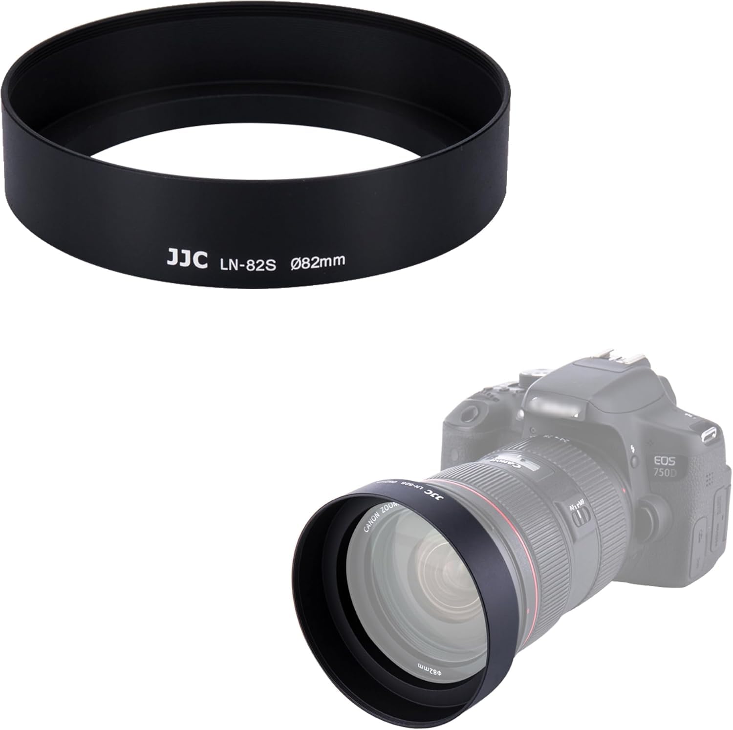 JJC 82mm Screw-in Standard Metal Lens Hood Univeral for 82mm Thread Lens, as for Canon RF 15-35mm f/2.8, Nikon Z 24-70mm f2.8 S, Z 14-30mm f4 S, Sony FE 16-35mm f2.8 Lens