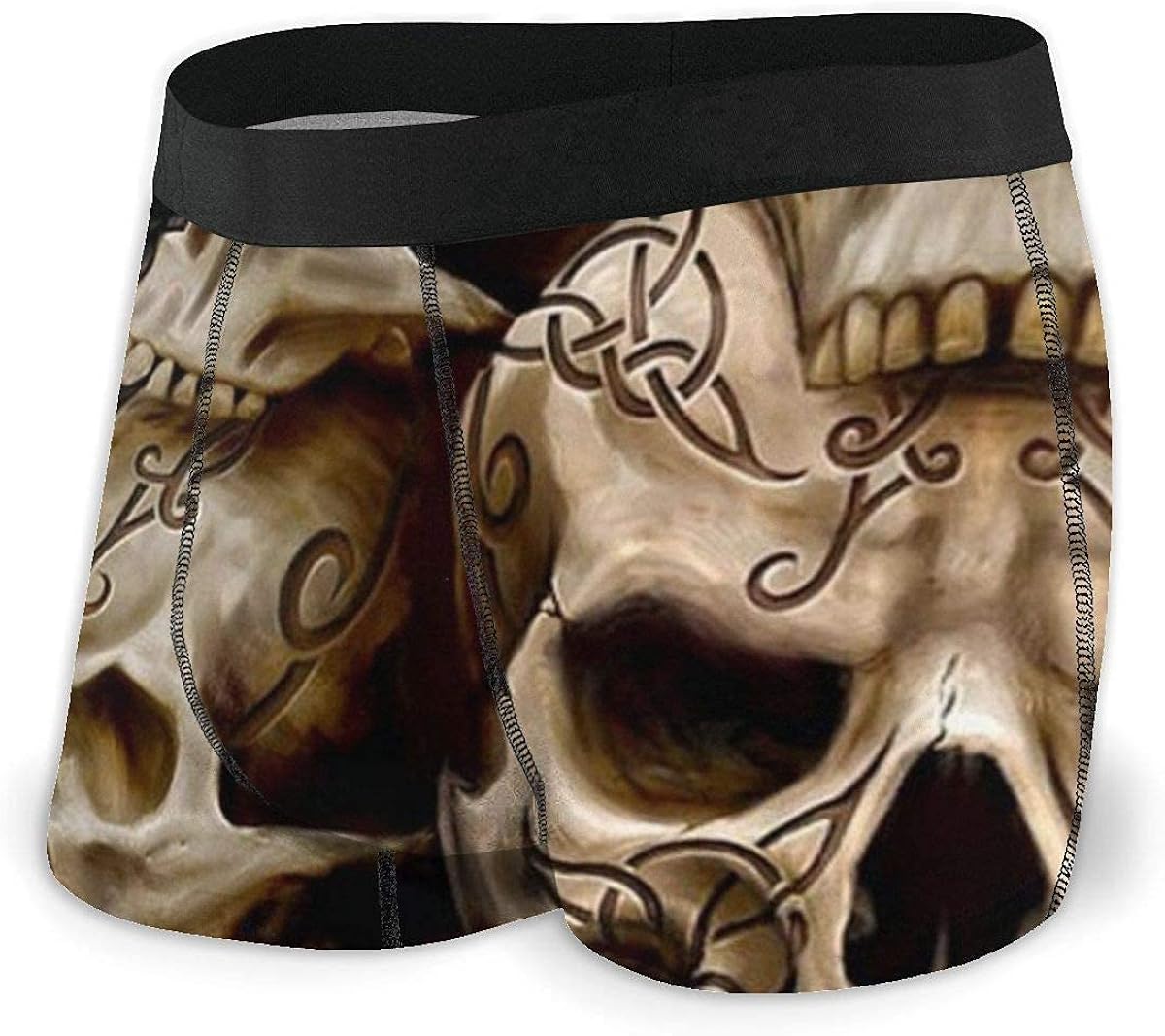 Mens Boxer Briefs Cool Skull Head Tribal Skulls Trunks Underwear Soft