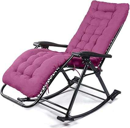silla Tumbona Reclinable Ajustable Mecedora Plegable Portátil con