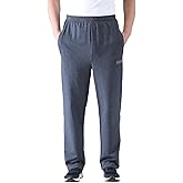 Zoulee Men's Casual Cotton Jogger Sweatpants Zipper Front Pants