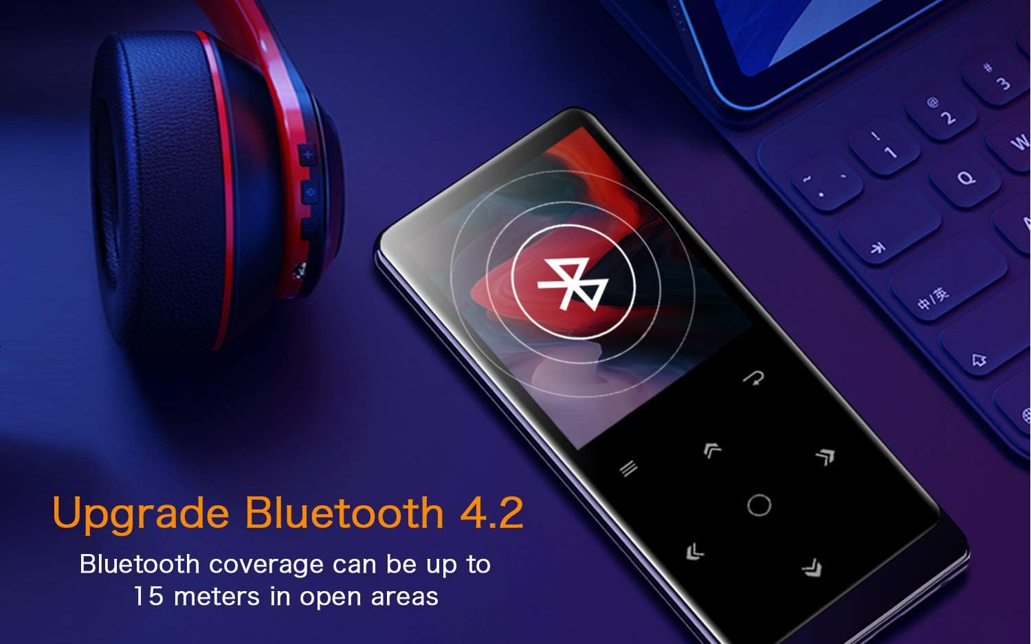 32GB MP3 Player, Mibao MP3 Player with Bluetooth 4.2, Music Player with FM Radio, Recording, 2.4" Screen, HiFi Lossless Sound, Support up to 64GB Expansion(Earphone, Sport Armband Included): Home Audio & Theater