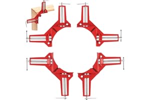 Mardatt 4Pcs 90 Degree Right Angle Clip, Picture Frame Corner Clamp Aluminum Alloy Fixed Corner Clamp, Multi-Function Hand To