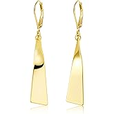 ALEXCRAFT Sterling Silver Dangle Earrings for Women Trendy Sterling Silver Drop Leverback Earrings for Women Long Hypoallergenic Dangle Earring for Jewelry Gifts