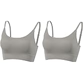 AMRIY Womens Sports Bras for Women Light Support Padded Workout Bras for Women Supportive Seamless Women's Wireless Yoga Bra
