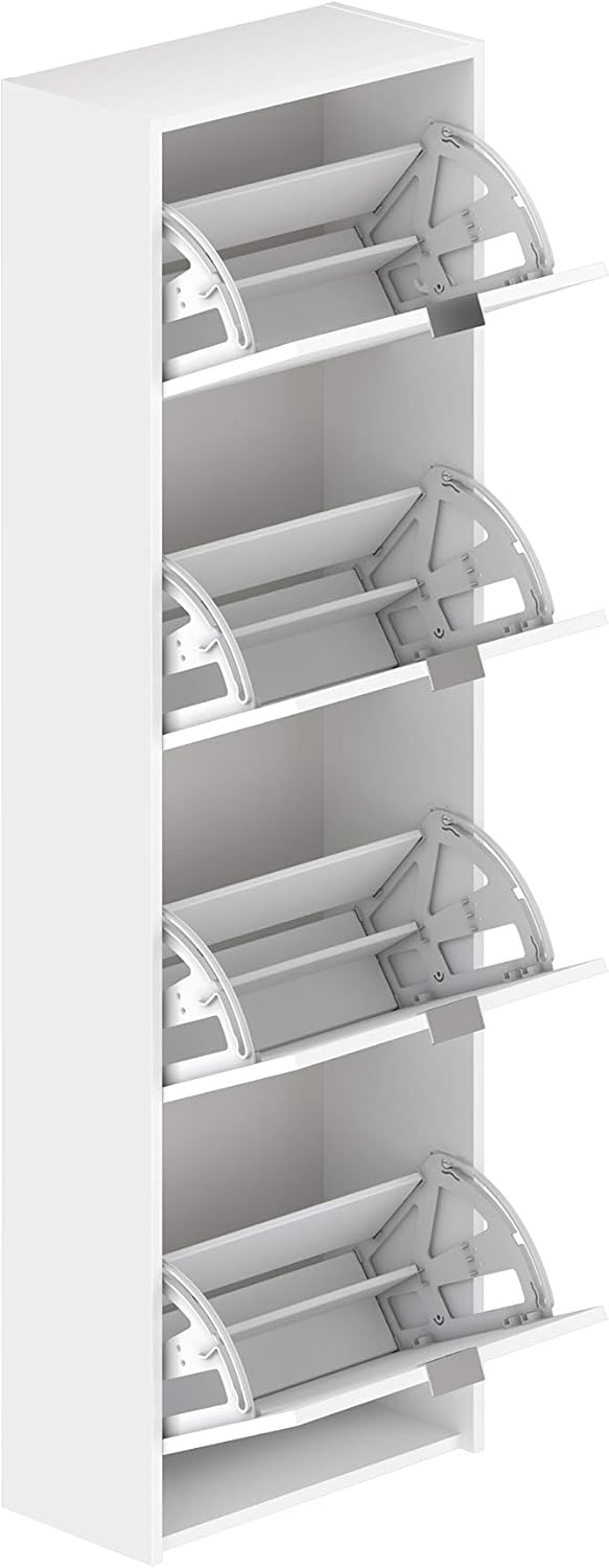 Zapatero estrecho y blanco Movian Idro Modern