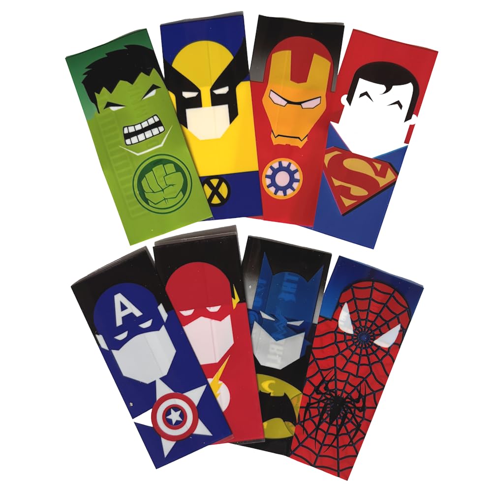 18650 Battery Wraps – Super Hero Designs – Pre Cut Heat Shrink PVC Sleeves for 18650 Cells – Protective Battery Rewrap Skins (Set of 8 Designs, 1 Sets) by Wizard Trading