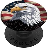 USA Flag American America Flag Eagle Bird PopSockets Adhesive PopGrip