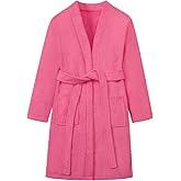 Umeyda Boys Girls Towel Robe Soft Terry Cloth Kimono Bathrobes Sleepwear for Kids, 3-12 Years