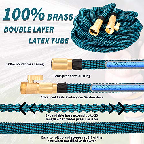HIYUTOY Garden Hose Expandable Flexible Hose, Expanding Water Hose Kit