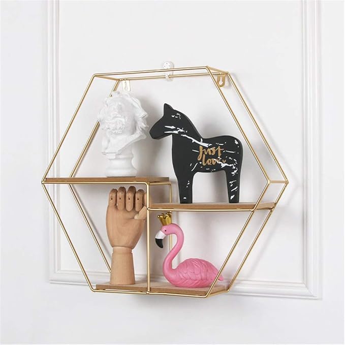 Floating Shelves Wall Mounted Gold Metal Wall Mounted Multi Shelf