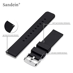 SANDEIN Watch Bands - Silicone Quick Release Soft