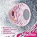 Abco Tech Water Resistant Wireless Bluetooth Shower Speaker with Suction Cup and Hands-Free Speakerphone, Pink Zebra
