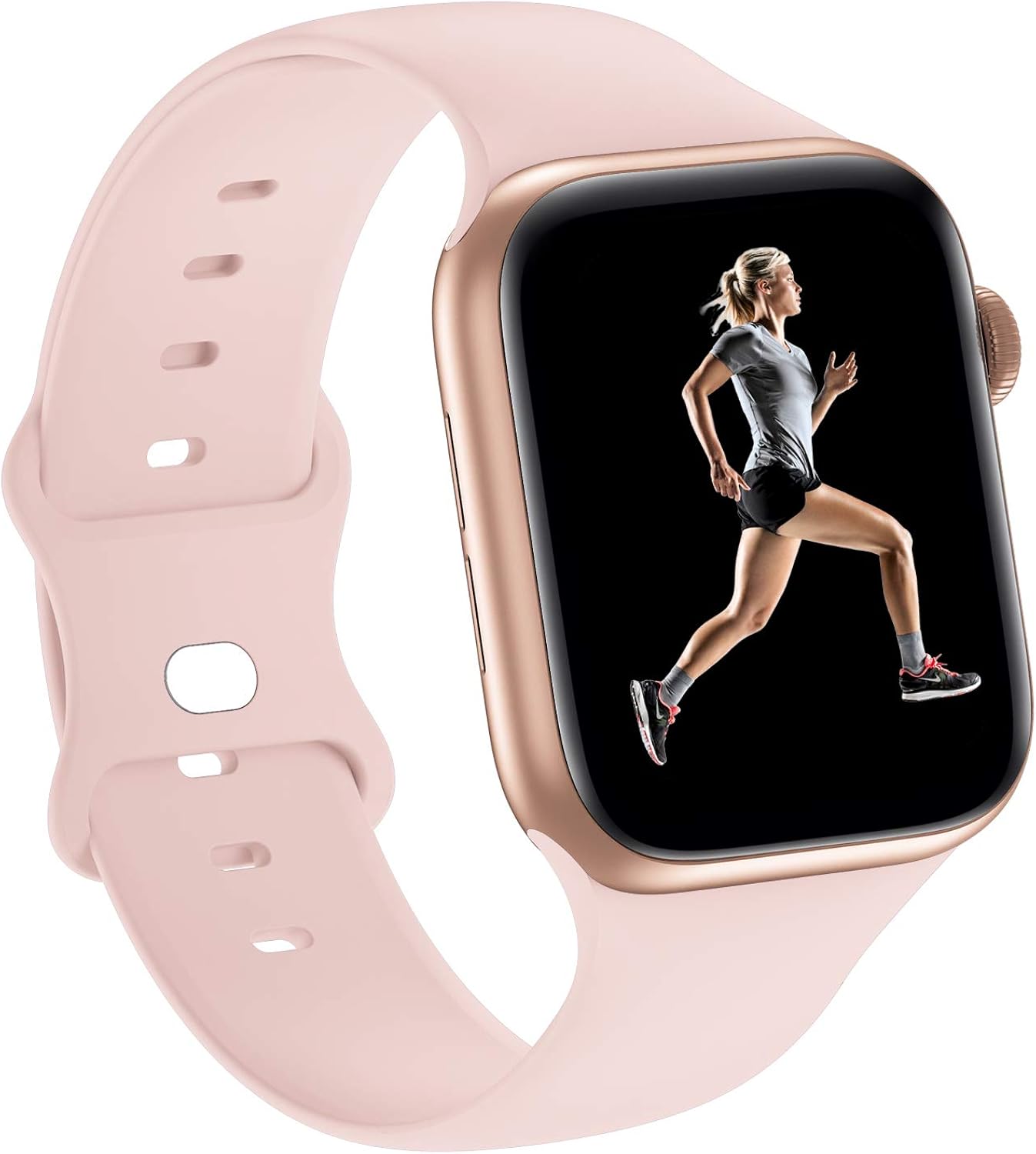 Sport Bands Silicone Compatible with Apple Watch Band 38mm 40mm 42mm 44mm,Replacement Strap Wristband for iWatch Series 6/5/4/3/2/1 SE