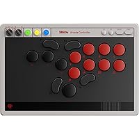 8BitDo All-Button Arcade Controller for Switch/Switch 2 & Windows – Bluetooth, 2.4G, Wired Connectivity, Low-profile Mechanic