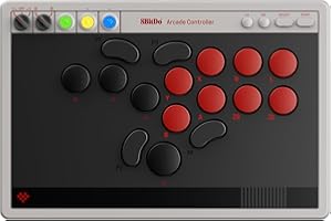 8BitDo All-Button Arcade Controller for Switch/Switch 2 & Windows – Bluetooth, 2.4G, Wired Connectivity, Low-profile Mechanic