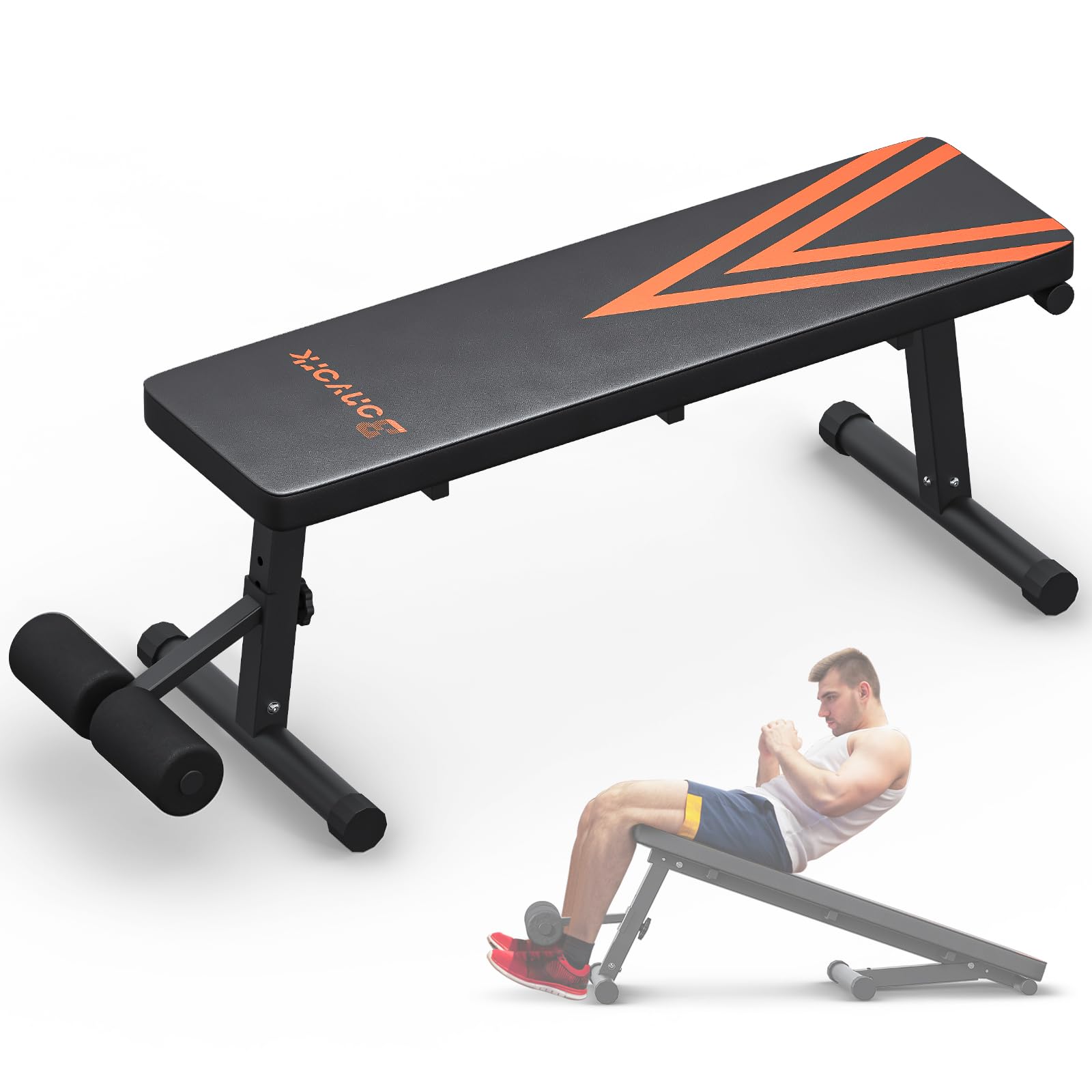 In Adjustable Flat Weight Bench Bonvork Extended