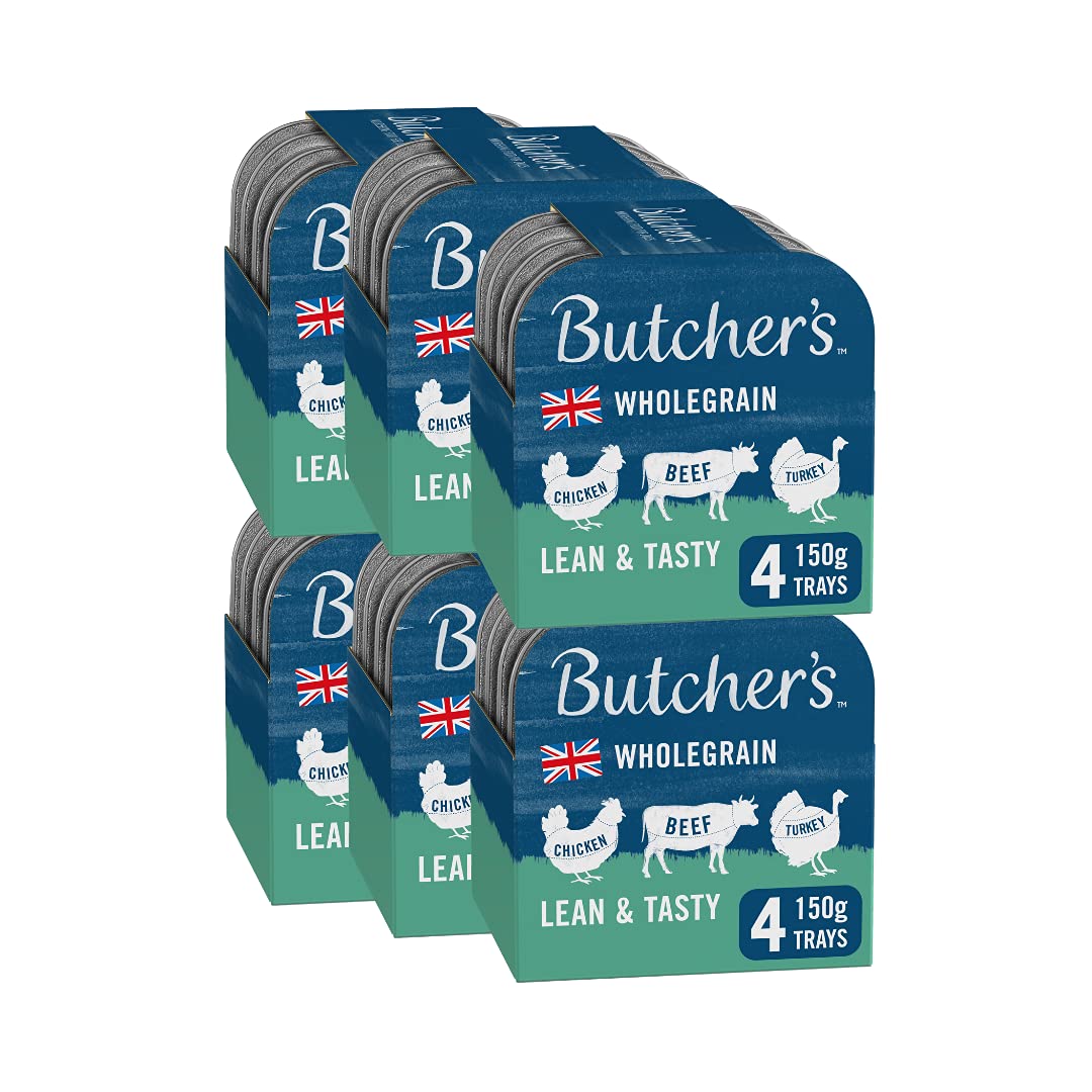 Butcher's Lean and Tasty Low Fat Recipes Wet Dog Food Trays Variety pack, 24 x 150g