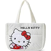 easitea Puffer Tote Bag for Women, Cartoon Quilted Handbag, Lightweight puffy Shoulder Bags Purse, for Work Travel Gym Shop